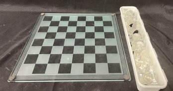 56. Modern Style Glass Chess Set