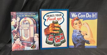 65. Collectors Lot Of Tin Signs (3)