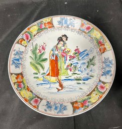 1. Antique Imari Japanese Hand Painted Geisha Porcelain Decorative Plate