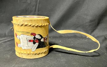 6. Vintage Hand Painted Drum