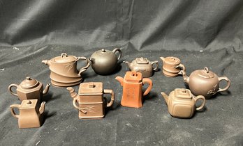 16. Collectors Lot Of Oriental Yixing Teapots (10)