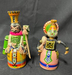 19. Vintage Kathakali Wooden Figurines (2)