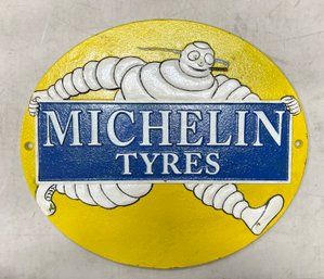 22. Antique Cast Iron Micheline Tyre Sign