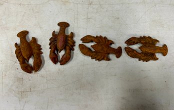 10. Antique Cast Iron Lobster Bottle Openers (4)