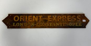 66. Cast Iron Orient Express Sign