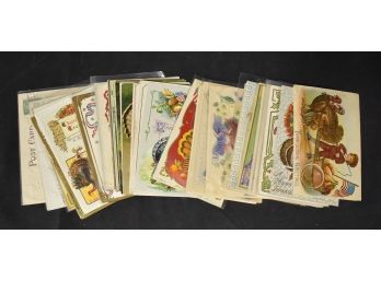 164.  Collector's Lot Of Vintage Thanksgiving Postcards ( 62)