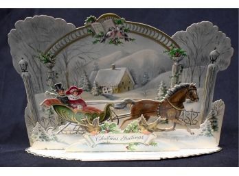 144.   Victorian Die Cut Christmas Card