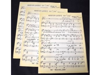 124 Liberace Sheet Music  Never Say Goodbye Say Ciao