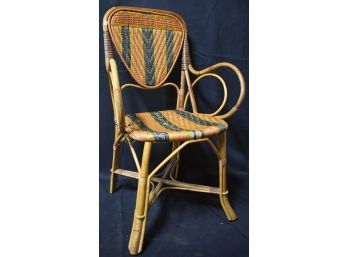 177. Mid Century Bamboo And Rattan Chair