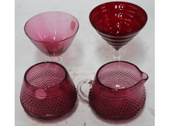 7. Antique Cranberry Glass (4)