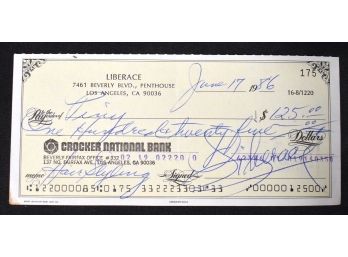 143  Signed Liberace Check