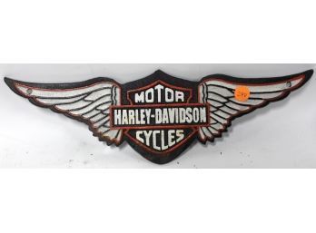 49. Cast Iron Harley Davidson Sign