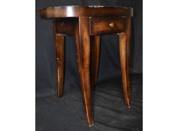 181. Antique Oval End Table With Drawer