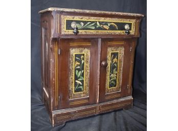 183. Hand Painted Country Cabinet (As-IS)