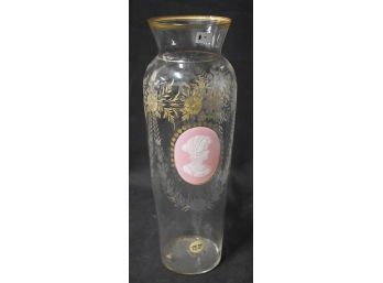 191. Unusual Etched Antique Vase With Cameo