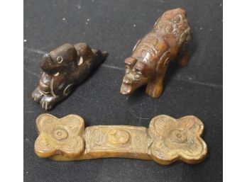 76. Antique Jade Carvings (3)