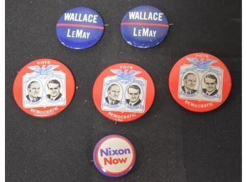 64. Campaign Button Lot. Mixed