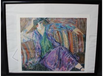 15. Pensive Lady Lithograph. With COA. Sgd.