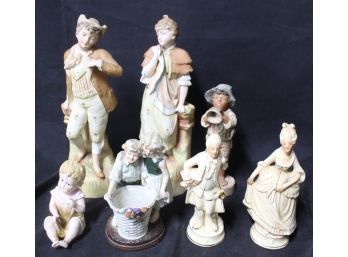 2. Lot Of Bisque Porcelain Figures (7)