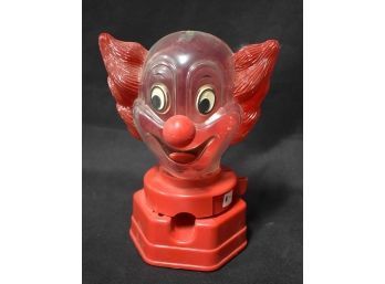 109.  Hasbro 1968 Bozo The Clown Clear Penny Gumball Dispenser Machine Bank