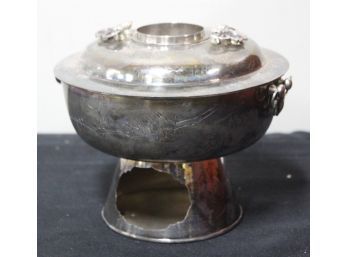 100. Pedestaled Silver Chafing Dish