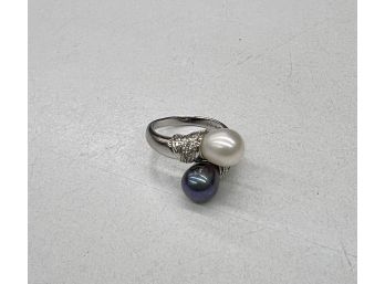 2. Sterling Silver And Pearl Ring