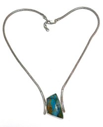American Southwest Sterling & Turquoise Necklace