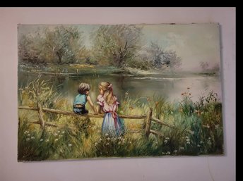 Original Oil On Canvas , Signed On Right Bottom By Jo March ( United Kingdom)