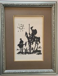 Vintage Lithograph , Plate Signed ' DON QUIXOTE ' By Pablo Picasso