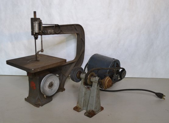 Vintage Duro Power Tools Scroll Saw With GE Motor