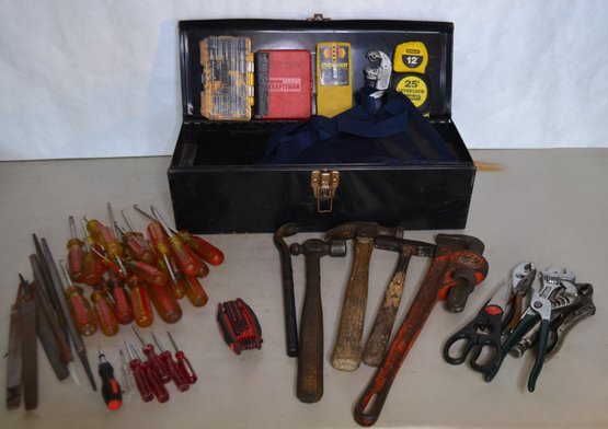Metal Tool Box Filled With Tools - Check It Out
