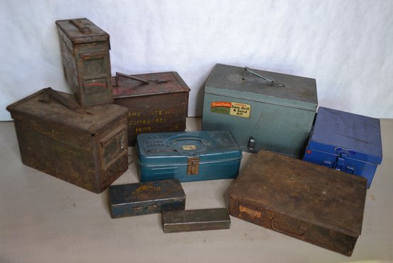 A Variety Of Metal Boxes