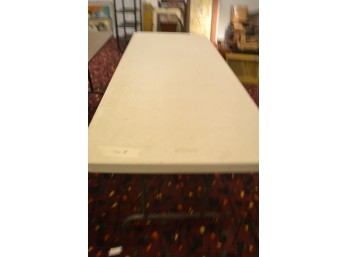 Plastic Top Folding Table With Metal Legs