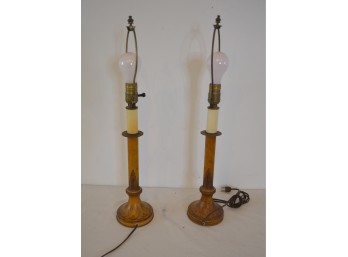 Two Candlestick-Like Table Lamps