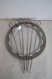 Wilton Pewter Platter And Skewer Set