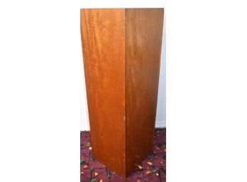 Wooden Pedestal With Glass