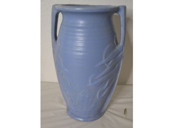 Blue Pottery Vase With Handles