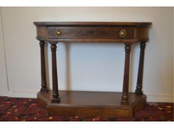 Brandt Decorated Wooden Side Table