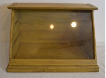 Vintage Wood Top And Glass Front Display Case