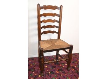 Vintage Cane Seat Chair With High Back