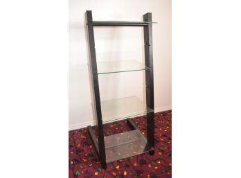 Bello 4-Tier Glass And Metal With Tempered Glass Shelves