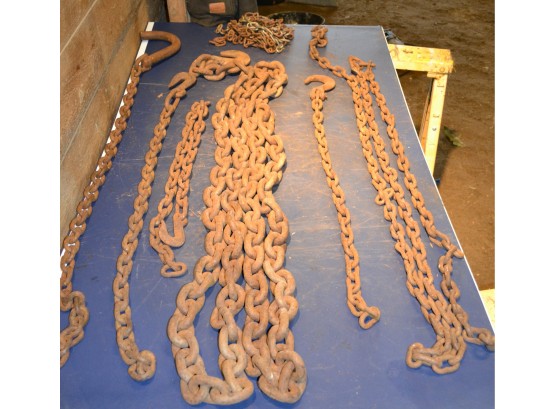 Chain It Up And Haul It Out. . . Assorted Heavy Duty Chains And Tow Hooks