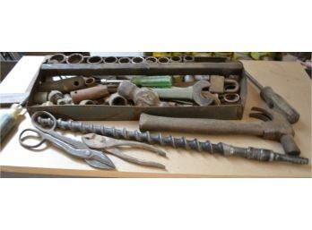 Assorted Tools & 12 Point Socket Set