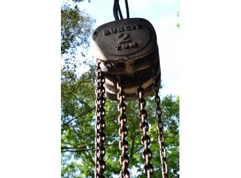 Vintage Metal 2 Ton Block And Tackle