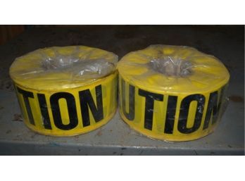 You Can Never Be Too Cautious. . .  Two Rolls Of Caution Tape