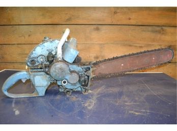 Wow Check Out This Beast It's Like A Work Of Art. . . Vintage Homelite Metal Chainsaw