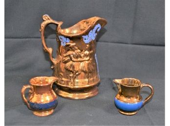 Vintage Metal Plated Pitchers