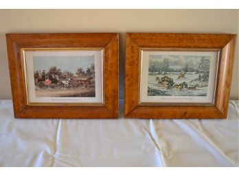 Set Of 2 Prints Painted By James Pollard & Engraved By R.G. Reeve