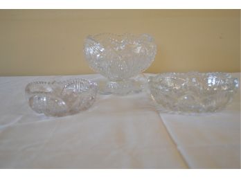 Lot Of Three Small Glass Bowls