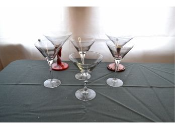 Assorted Martini Glasses